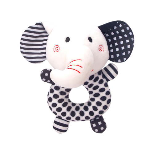 Baby Rattles 0-6 Months Newborn Toys Baby Toys 0-6 Months Rattles for Babies 0-6 Months Infant Toys 0-3 Months, Black & White High Contrast Baby Toys Plush Stuffed Toys for 0 3 6 9 12 Months Girl Boy