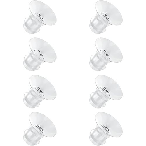 Flange Inserts 17mm 8PC Compatible with Momcozy S12 pro/S9 pro/S9/S10/S12/Medela/TSRETE/Spectra/Bellababy etc 24mm Wearable Breast Pump, Reduce 24mm Tunnel Down to Correct Size