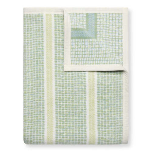 Market Stripe Ocean Fog Blanket