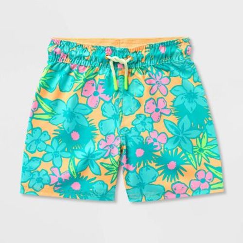 Toddler Boys' Adaptive 'Tropical Floral' Swim Trunk - Cat & Jack™ 5T