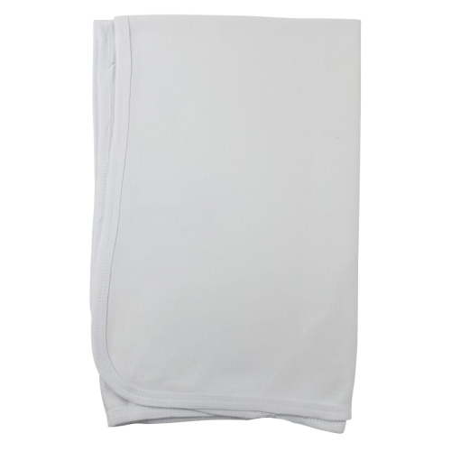 Bambini White Receiving Blanket