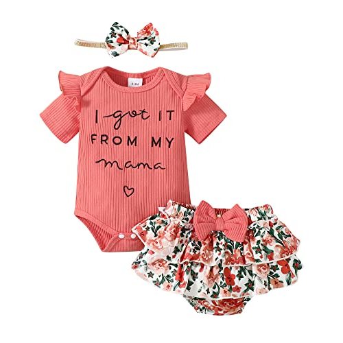 Mioglrie Newborn Infant Baby Girl Clothes Romper Shorts Set Floral Summer Outfits Cute Baby Clothes Girl