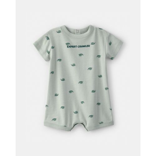 Baby Boy 'Expert Crawler' Snail Short-Sleeve Romper - Green - Carter's | Carter's