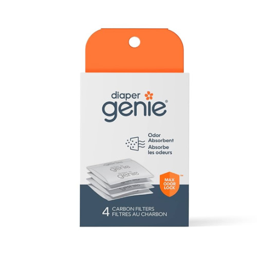 Diaper Genie Carbon Filter (4-Pack) | Diaper Pail Odor Eliminator & Deodorizer | Compatible with the Diaper Genie Complete and Expressions Pail