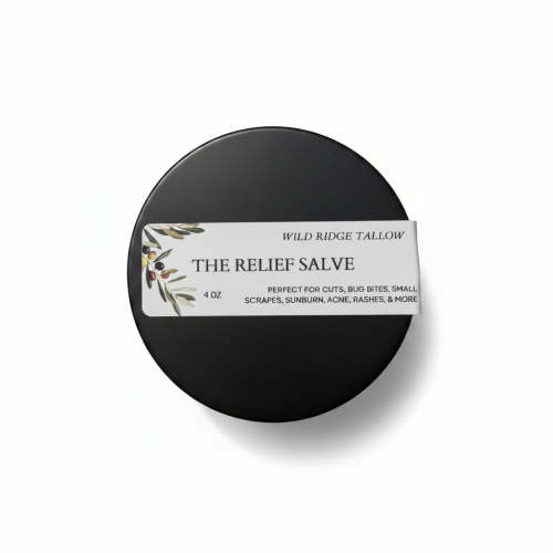 Wild Ridge Tallow | Tallow Relief Salve for Cuts, Scrapes, Bug Bites & Skin Irritation – Grass-Fed & Finished – Made In NC – 4oz