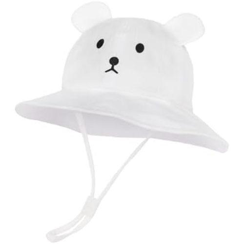 FURTALK Baby Toddler Sun Hat Wide Brim Baby Bucket Hats with Bear Ears Infant Beach Hat