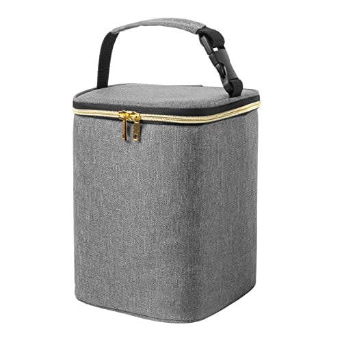 Breastmilk Cooler Bag, Baby Bottles Bag for up to 4 Large 9 Ounce Bottles, Perfect for Working Mom Mother, (Bag ONLY), Gray