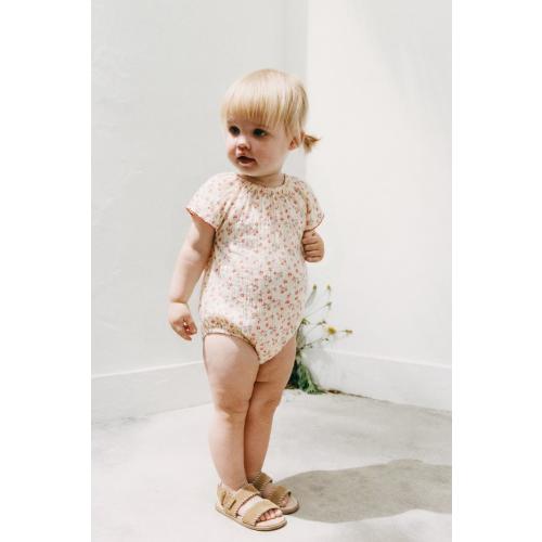 TEXTURED FLORAL BODYSUIT - Light ecru | ZARA United States