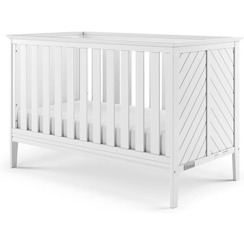 Child Craft Atwood 3-in-1 Convertible Crib, Baby Crib Converts to Day Bed, Toddler Bed, 3 Adjustable Mattress Positions, Non-Toxic, Baby Safe Finish (Matte White)