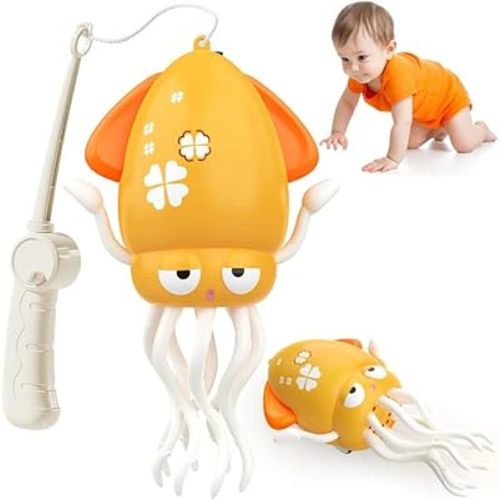 Dancing Octopus Baby Toy: Babies Tummy Time Toys Electric Crawling Squid 3 4 5 6 7 8 9 10 11 12 Year Old Boy Learning Walking 3-6 Toddler Age 36 Months Music Development Kids Girl 1st Birthday Gifts