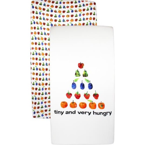 x 'The Very Hungry Caterpillar™' Assorted 2-Pack Fitted Organic Cotton Crib Sheets