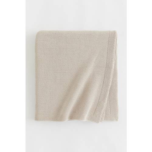 MOSS-STITCHED COTTON BABY BLANKET