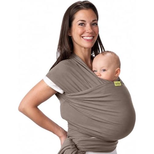 Boba Portabebés de Envoltura – Portabebés Original para Recién Nacidos (3–16 kg), Suave, Seguro, Manos Libres y Ergonómico, Ideal para un Vínculo Cómodo, Nuevos Padres (Gris)