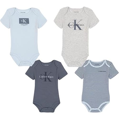 Calvin Klein baby-boys 4 Pack Bodysuit