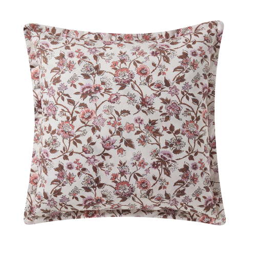 Home Decor Collection 20" x 20" Pink Vintage Botanical Floral Cotton Decorative Pillow