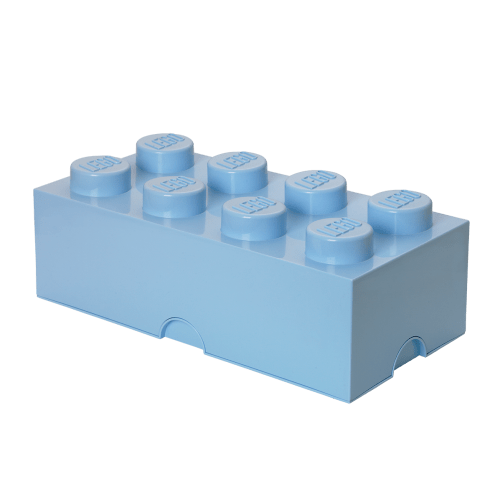 8-Stud Storage Brick – Light Blue