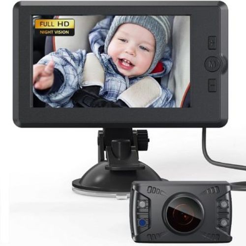 GROWNSY Baby Car Camera, HD Display Baby Car Mirror with Night Vision Feature, 4.3 inch Baby Car Camera with Wide Clear View