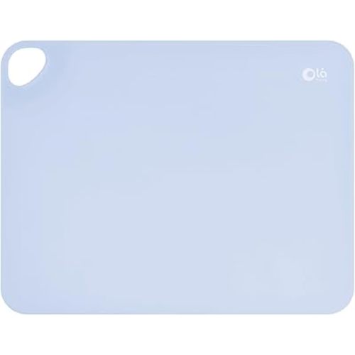 Olababy Fold N Go Silicone Placemat w Travel Case | Dishwasher Safe, BPA Free, Non-Slip, Waterproof | Mini Dining Mat for Infants, Babies, Toddlers and Kids (1, Blueberry)