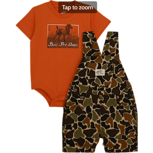 Bass Pro Shops Overalls and Short-Sleeve Bodysuit Set for Babies | Bass Pro Shops