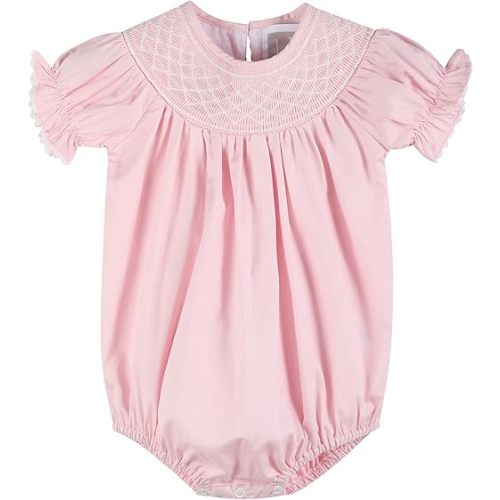 Baby Girls Smocked Bubble Romper