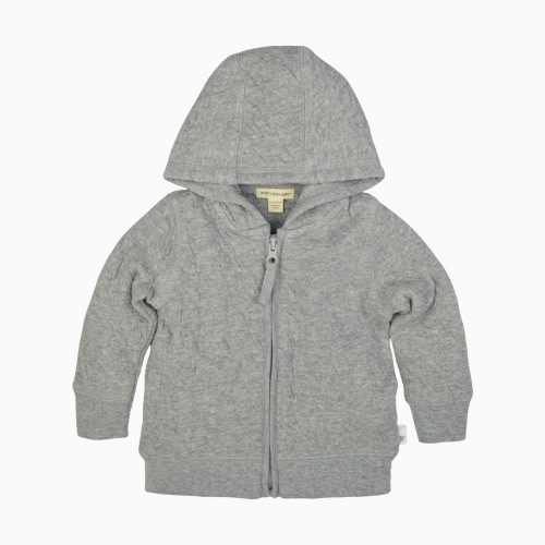 Organic Quilted Bee Jacket - Heather Grey