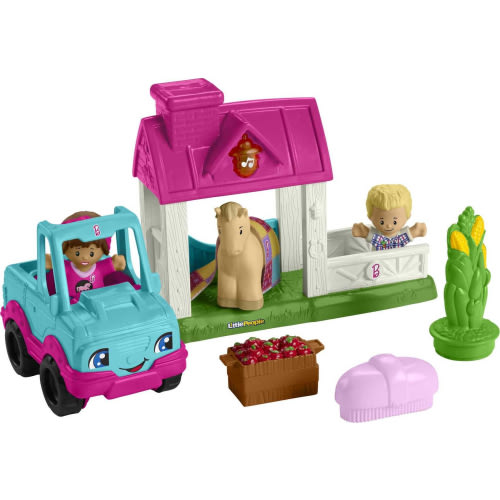 Fisher-Price Little People Barbie Horse Stable Playset for Toddlers with Light, Sounds & Barbie Sets
