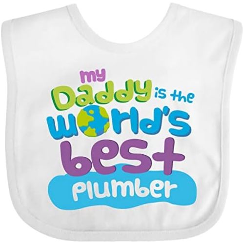 inktastic Daddy Worlds Best Plumber Baby Bib