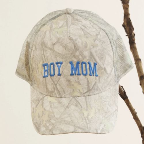 Boy Mom Embroidered Trucker Hat