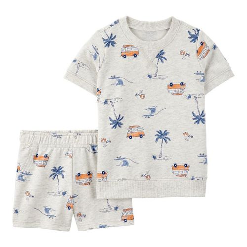 Toddler Boys Carter's 2-Piece Beach Print Tee & Shorts Set