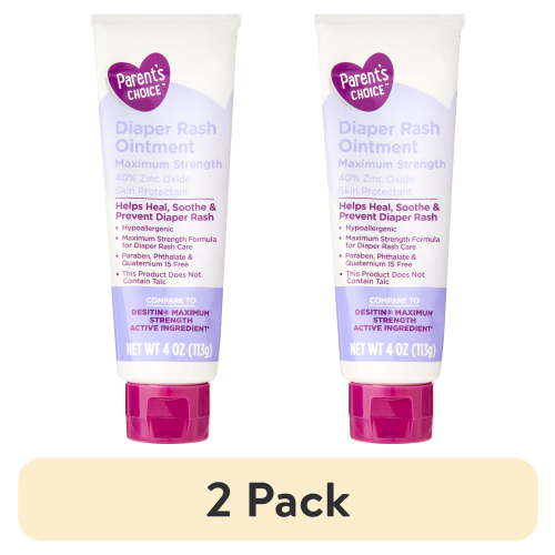 (2 pack) Parent's Choice Maximum Strength Diaper Rash Ointment with Zinc Oxide, 4 oz