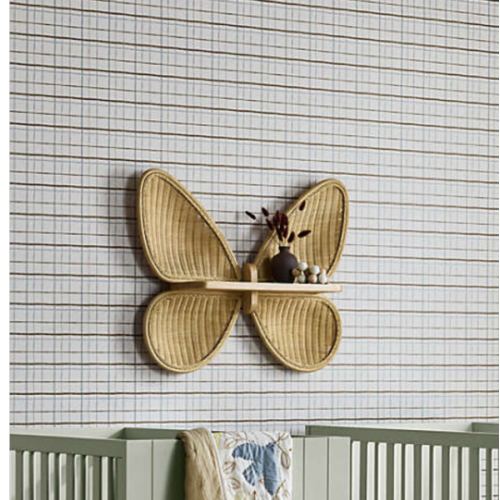 Large Wicker Butterfly Shelf
