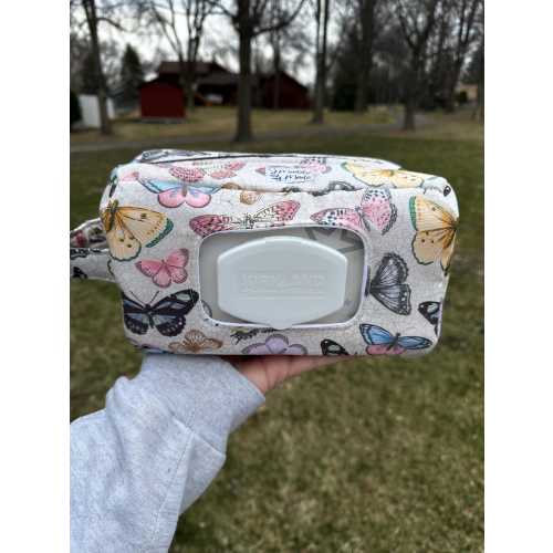 Handmade Travel Diaper Pouch - Butterfly