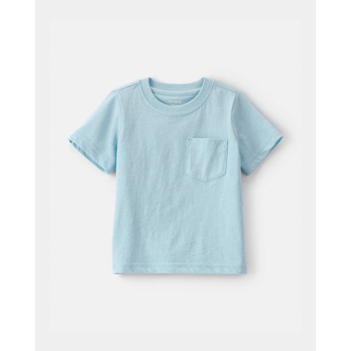 Baby Solid Pocket T-Shirt - Blue | Carter's