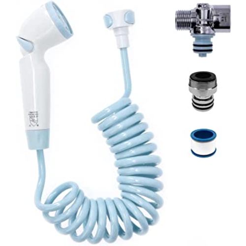 Playtex Baby 2-in-1 Shower Sprayer for Baby and Toddler Bath Time, Blue/White, 10-foot Hose