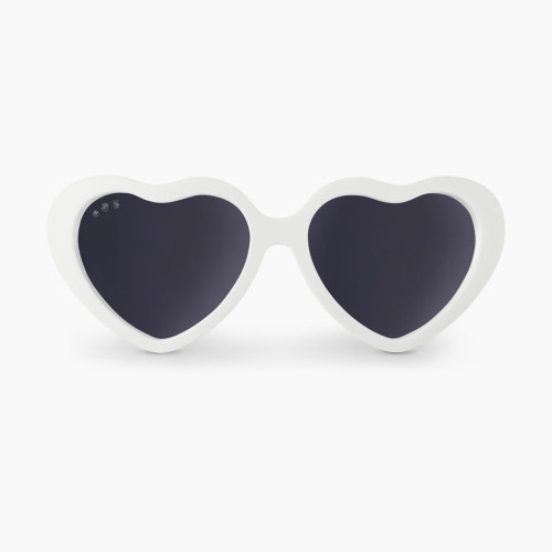 Roshambo Baby Heart Polarized Baby Shades - White, 0-24 M