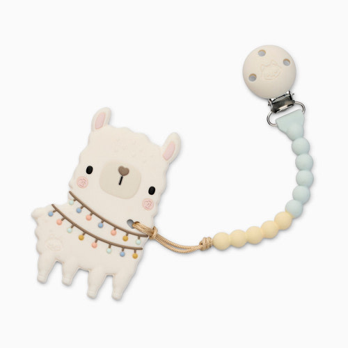 Loulou Lollipop OneC Pacifier Clip Teether Set - Llama
