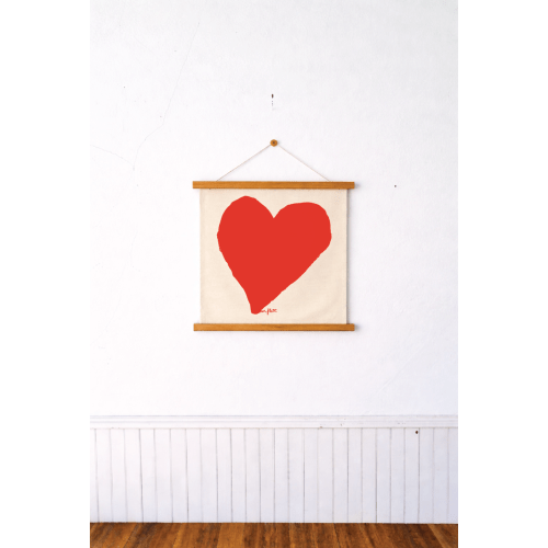 Erin Flett Red Heart Wall Hanging 18x18 inches