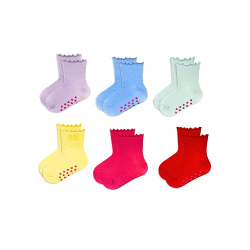 Wonder Nation Baby and Toddler Mid-Crew Socks, 6-Pack, Sizes 0M-5T