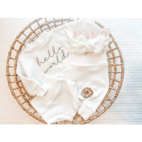 Set #3 - Handmade newborn Outfit / Oversized Sweater & Pants