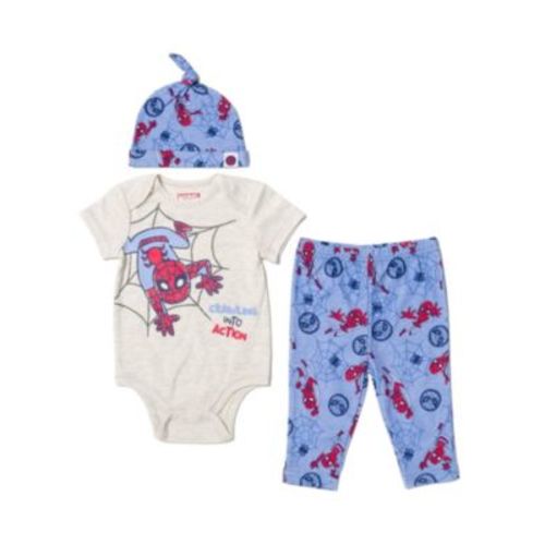 Baby Boys Bodysuit Pants and Hat 3 Piece Outfit Set