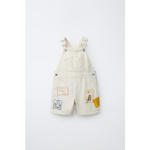 TOY STORY © DISNEY PIXAR PATCH TWILL OVERALLS - Ecru | ZARA United States