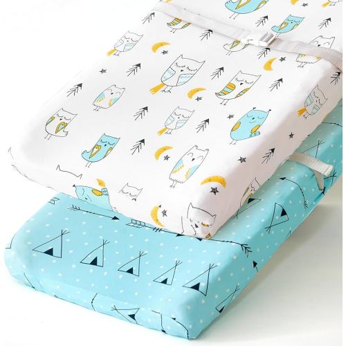 Stretchy Changing Pad Covers BROLEX Changing Table Cover for Baby Boys Girls,2 Pack Jersey Knit,Arrow & Owl