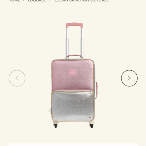Logan Suitcase Metallic Pink/Silver
