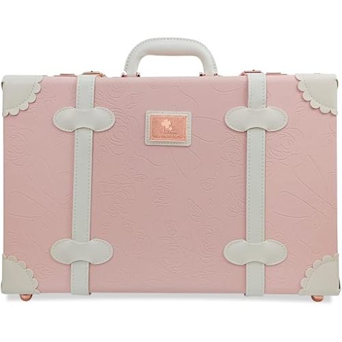 Unitravel Baby Keepsake Case, Handmade Memory Storage Box, Newborn Keepsake Box, Vintage Suitcase for Baby Shower, Baptism, Naming Ceremony or Birthday