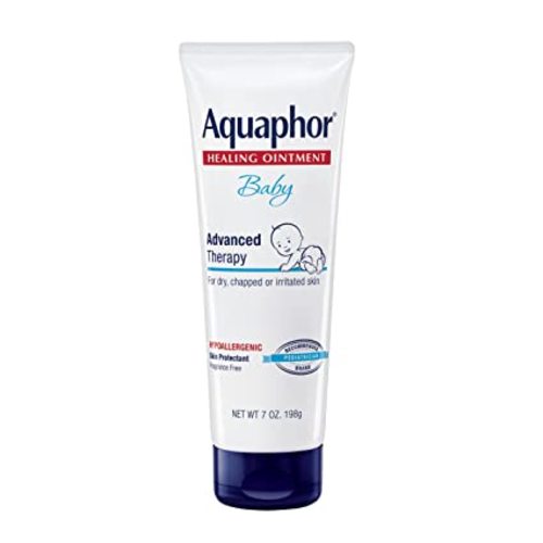 Aquaphor Baby Healing Ointment Advanced Therapy Skin Protectant, Dry Skin and Diaper Rash Ointment, 7 Oz Tube - 7 Ounce (Pack of 1)