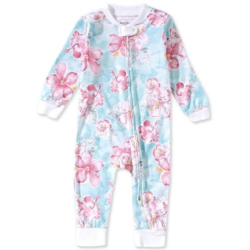 Burt's Bees Baby Girls Organic Cotton Long Sleeve Painted Hibiscus Coverall