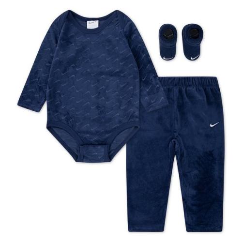 Nike 3-Piece Velour Swoosh Box Infant Kids' Navy Set - Hibbett Kids