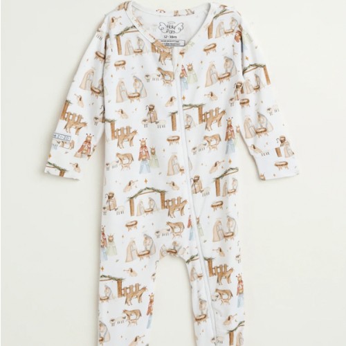 The First Noel Footless Onesie Bamboo