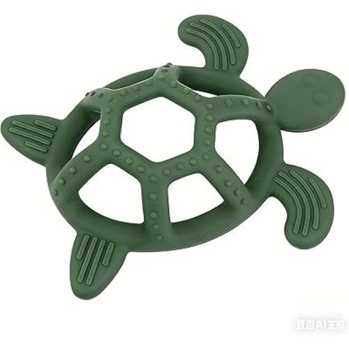 Baby Toys,3D Turtle Model Teether Toy Made of Soft Silicone for Kids,Chewlery Fidget Toy,Attractive,Cute,Workful,Durable,Food Grade Silicone BPA-Free (1 Pack)