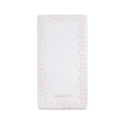 Welcome Home Heart Embroidered Picture-Perfect Organic Crib Fitted Sheet